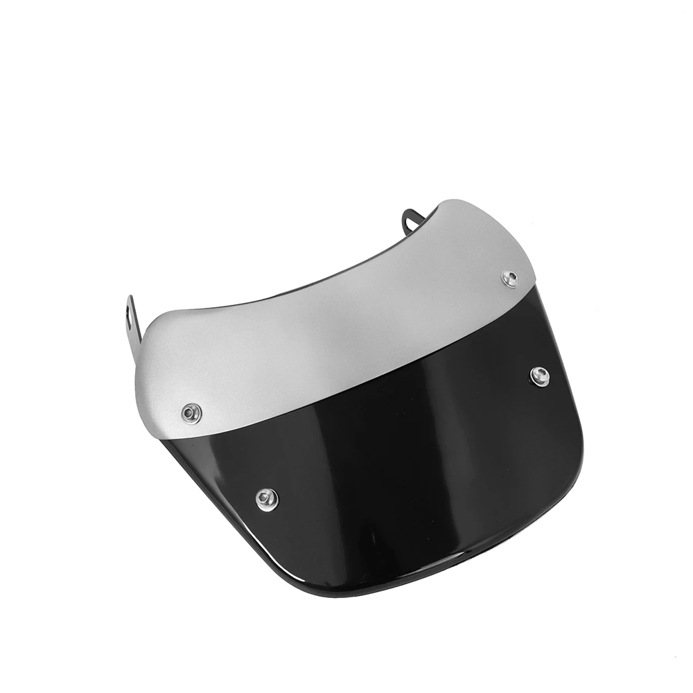 Smoke LENS Motorcycle Windshield Wind Deflector Windscreen Headlight Protector Universal for Harley Honda Yamaha Kawasaki Suzuki