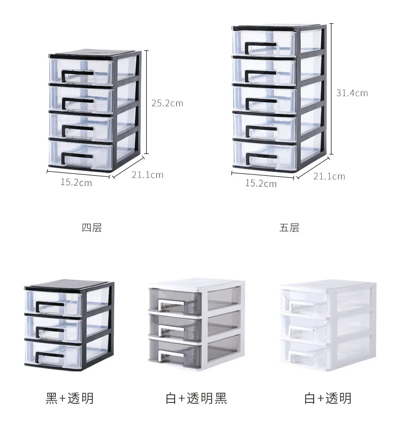 Desktop Mini Cosmetic Divider Household Storage Organizers Custom Plastic Table Drawers Cabinets Office Storage