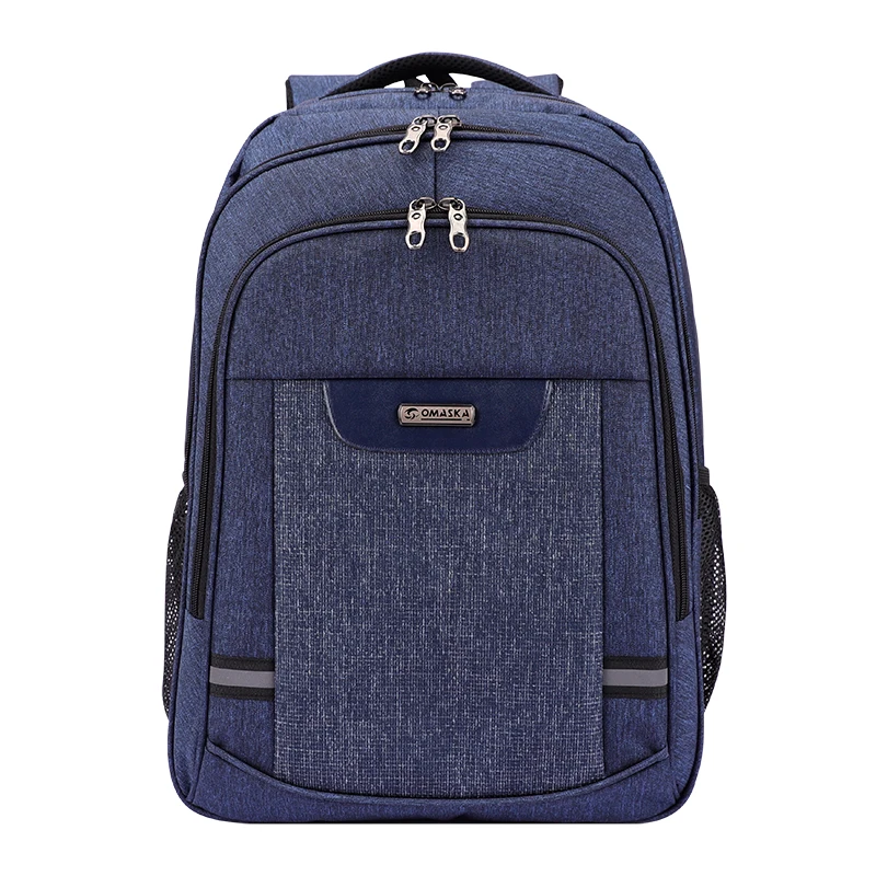 Omaska Custom Logo Oxford Fabric Mochila School Bag Men High Capacity Waterproof Laptop Travel Backpacks