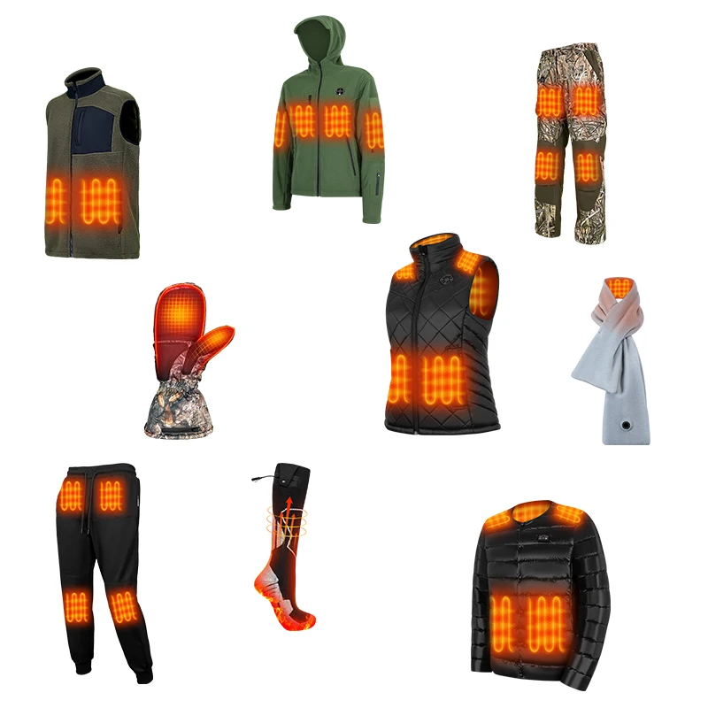 Custom Veste Chauffante Waterproof Outdoor Heated Vest Gilet Chauffant Factory Price Heating Scarf Lightweight Heated Coats
