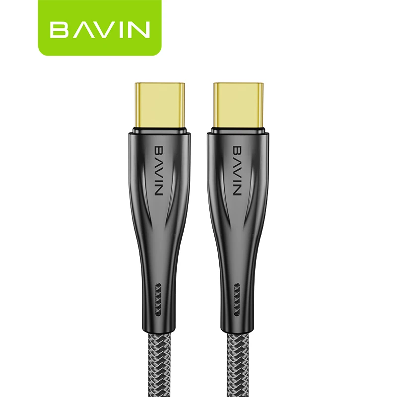BAVIN CB228 Custom Wholesale Price USB Type C to USB Type c 60W 6A Mobile Phone Super Fast Charging Type-c Data Cable