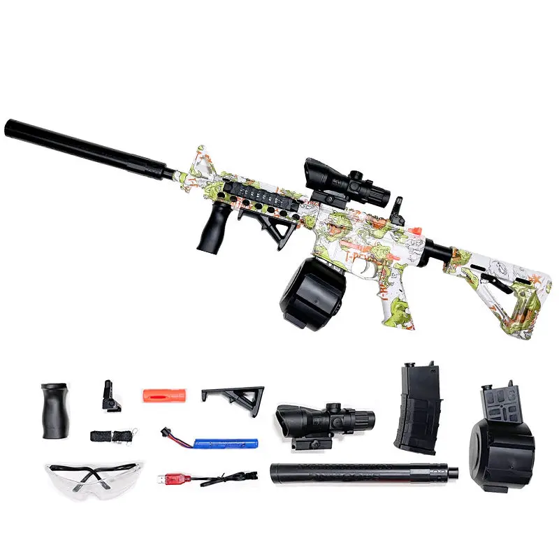 Classic M4A1 Gel Gun Kid Toy Fully Automatic Water Bomb Blaster Launcher Ball Gel Electric Gel Gun