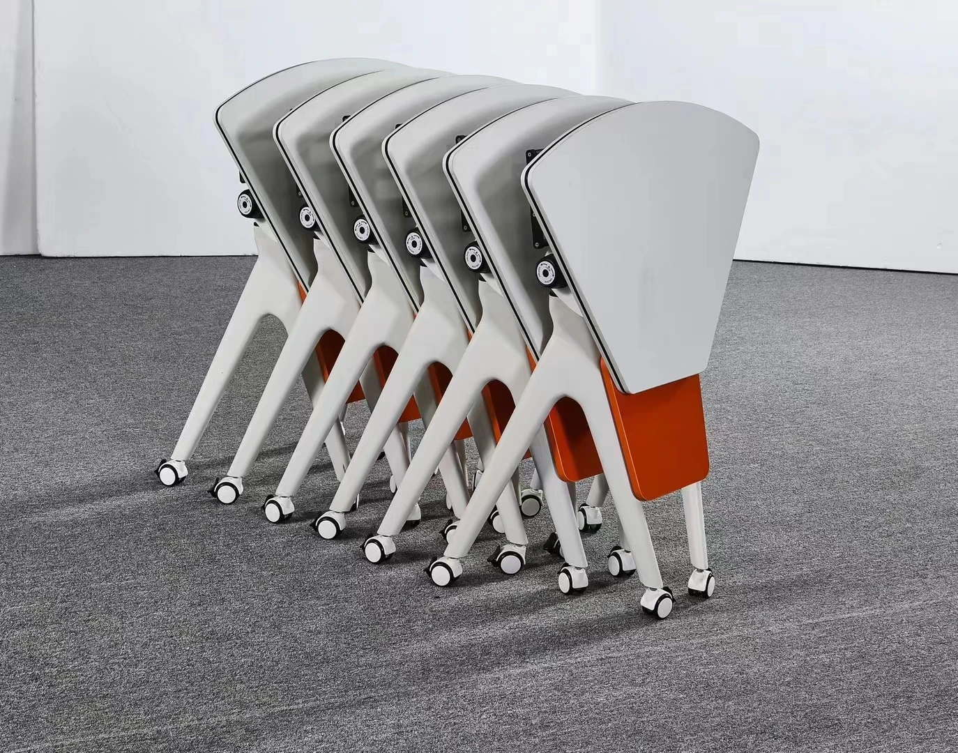 Office Foldable Conference Table Furniture Manufacturers Meeting Training Table Folding Table Desk With Wheels