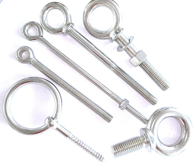 High Quality Screw Welded Wooden Threaded Eye With Round Ring Eye Screw Fasterns