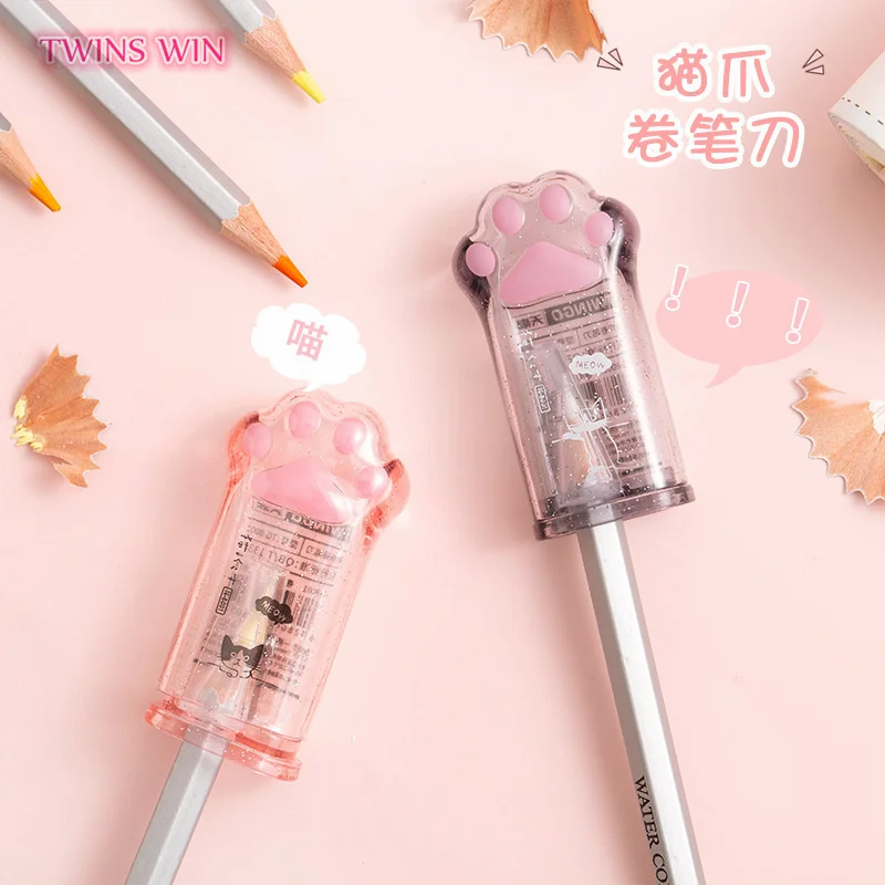 Cute Cartoon Student School Stationery Cat Claw Design Pencil Sharpener For Kids 304