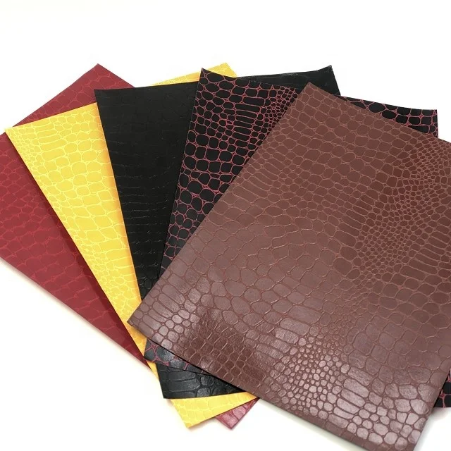 Crocodile Patterned Black Leatherette Paper Specialty Paper for Box Wrapper