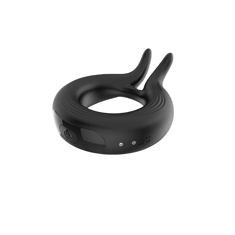 Masturbator Sex Toy Store Hot SaleElectronic Cock Ring	Rabbit Ears Cock RingBlackLatex Cock Ring