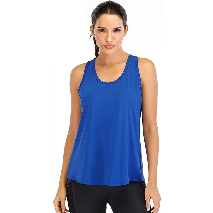 Wholesale Custom Gym Workout Women Breathable Sports Yoga Fitness Athletic White Basic Tank Tops