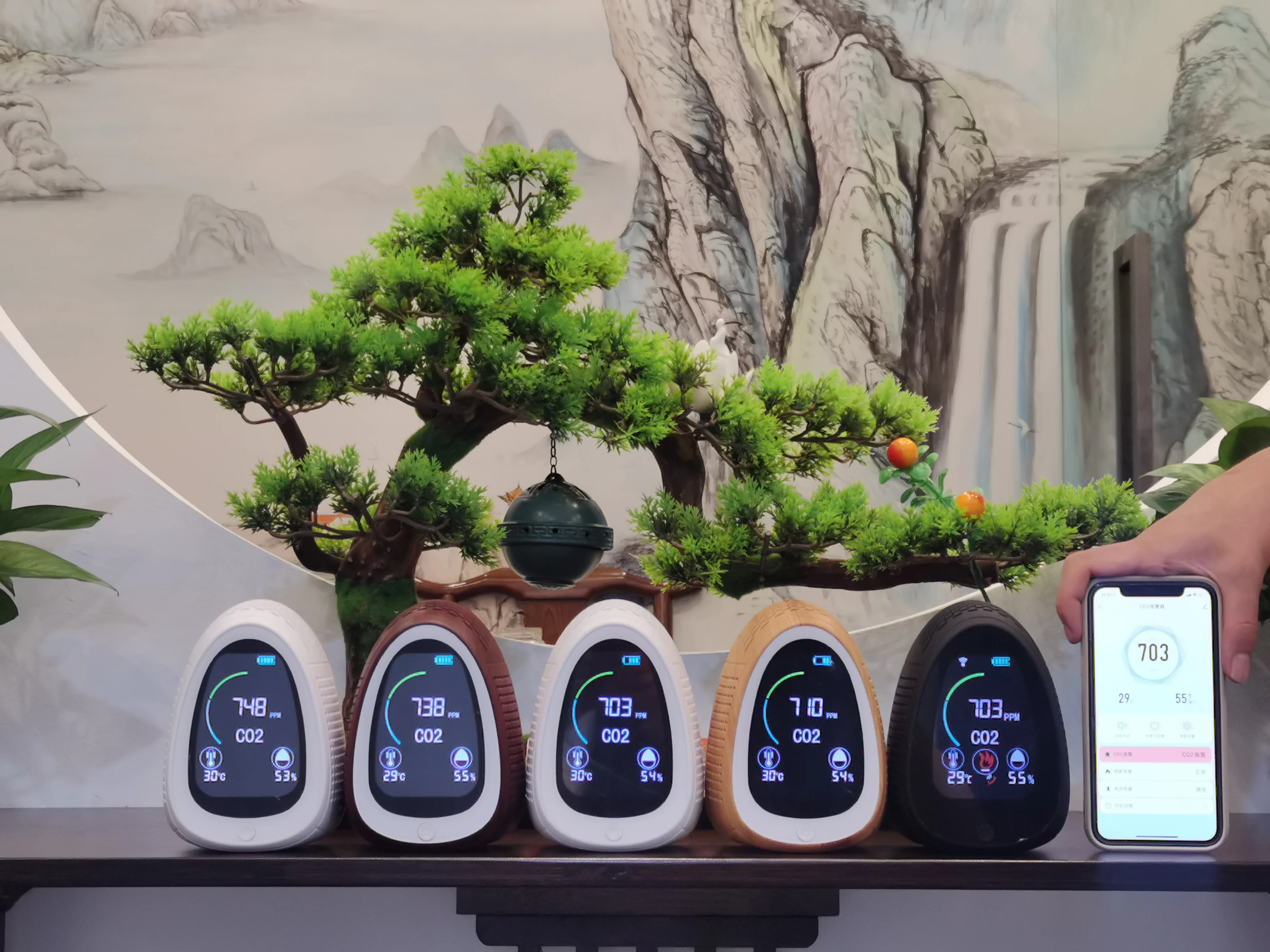  Лидер продаж на Amazon настольный монитор CO2 и детектор дыма качества воздуха pm2.5 портативный кислородный