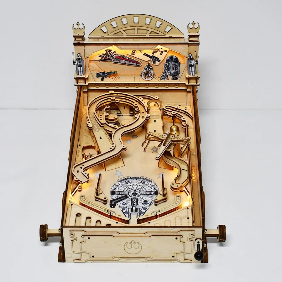 3D Wooden Puzzles  Pinball Machine Model Kits Brainteaser Puzzle for Christmas Birthday Gifts for Adults and Teens