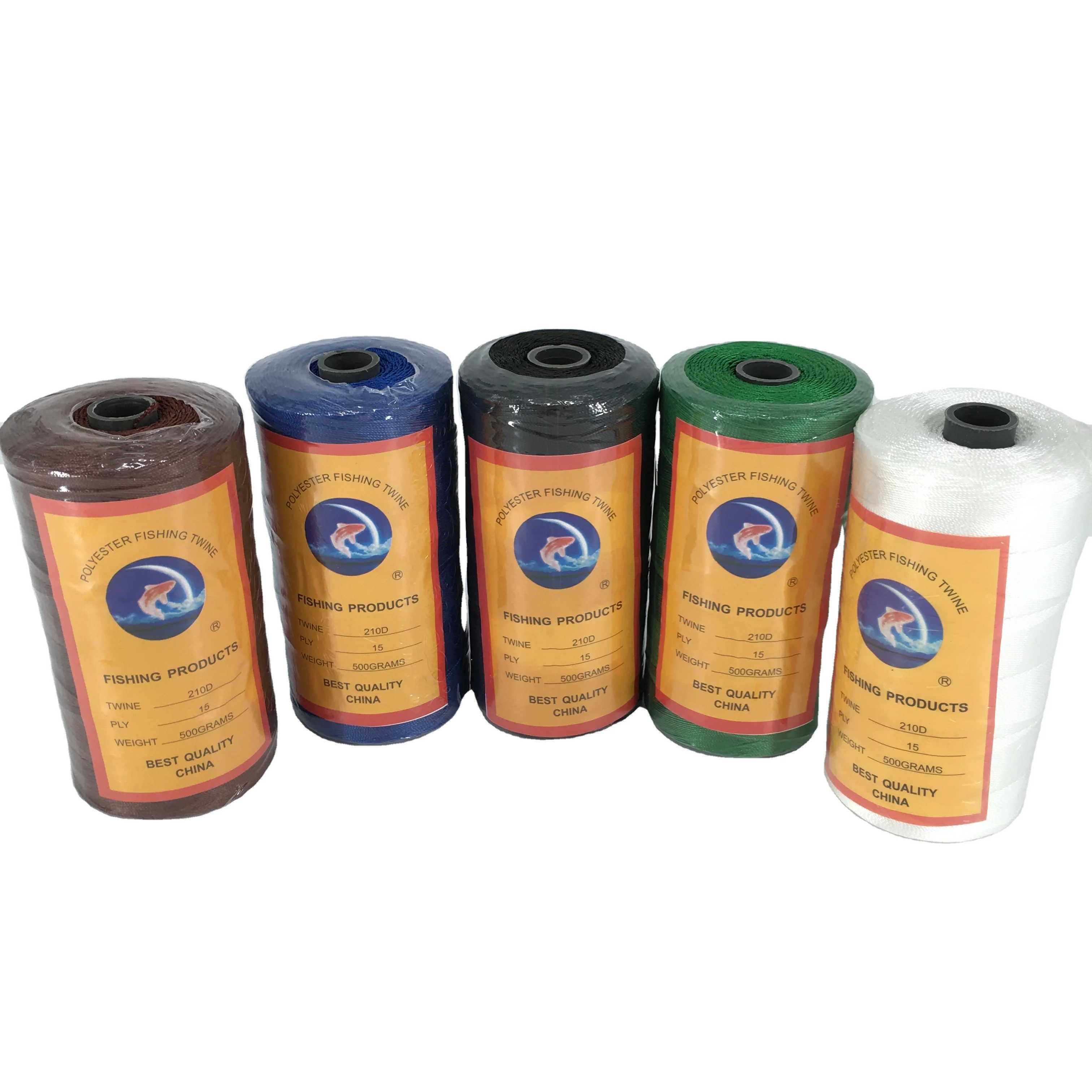 Высококачественная рыболовная сеть 210D/12PLY 210D/18PLY из 100% полиэстера, рыболовные сети для изготовления ниток