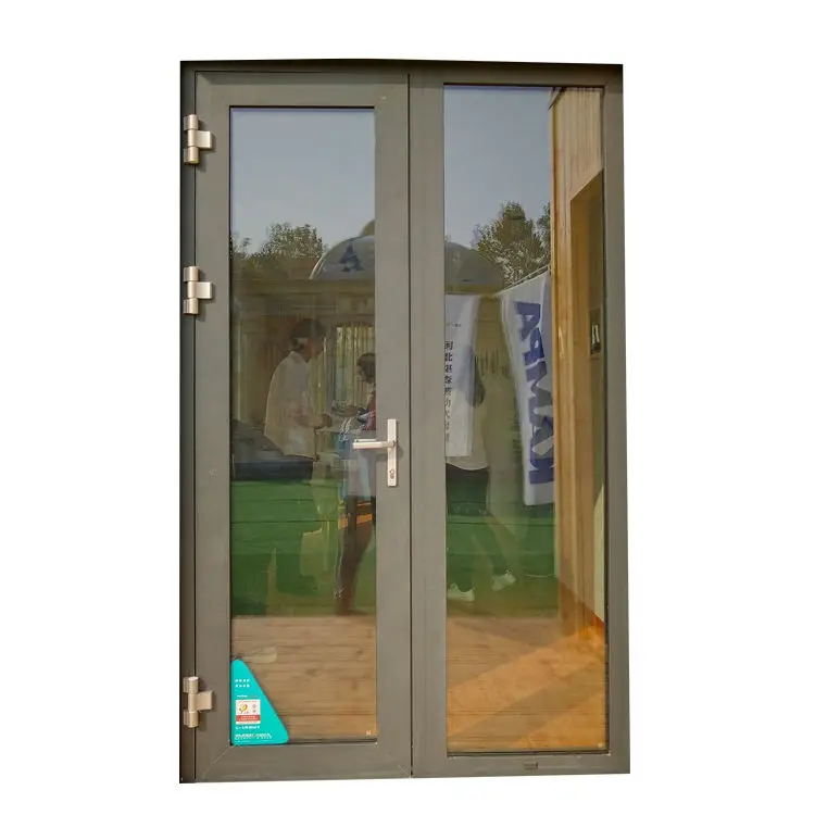 French style patio french door aluminium glass casement door narrow aluminum casement glass door