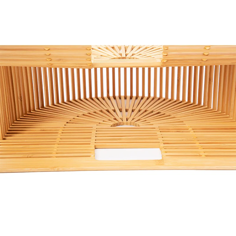 Bicolor Bamboo Bag Hand Disposable Handbag Fashion Half Moon