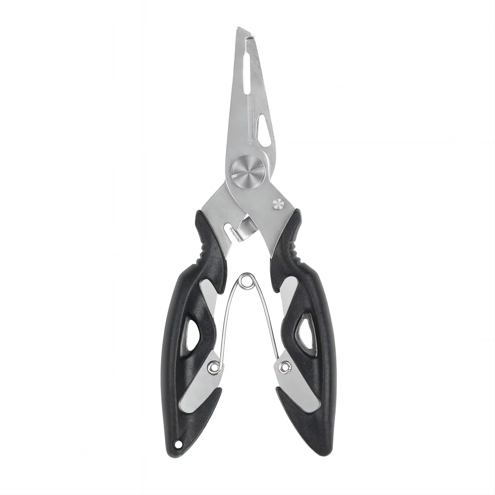 Pullther OEM Customized Aluminum Alloy Fishing and Cutting Pliers with an Open Ring and Multifunctional Fishing Crimping Pliers