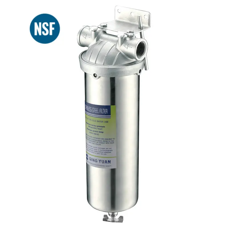 HONG HUI HQS-10A NSF Approved 10 Inch Household Stainless Steel Water Filter Housing