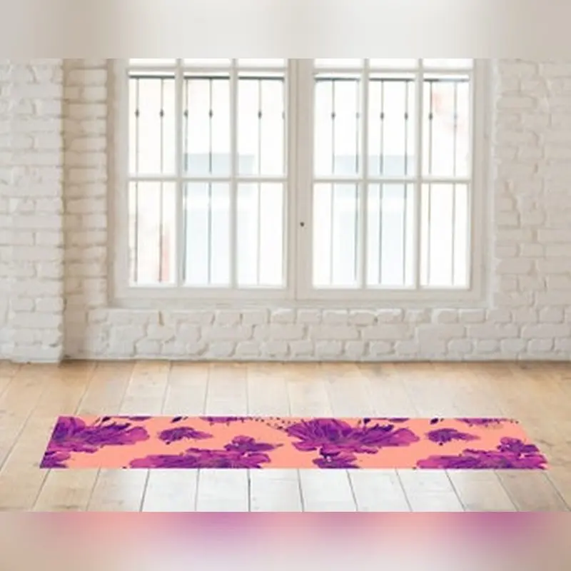 Home Gym Fitness Exercise Non-Slip Eco-Friendly Microfiber  Materials Customized Logo Printing Suede Yoga Mat Towel