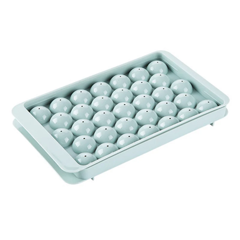 Press Ice Tray Food Grade Silicone Ice Cube Round Ball Storage Box Ice Maker