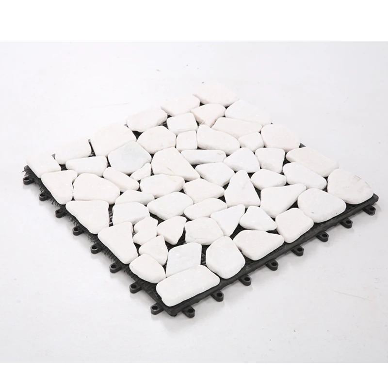 Interlocking WPC stone DIY tiles outdoor decking easy install