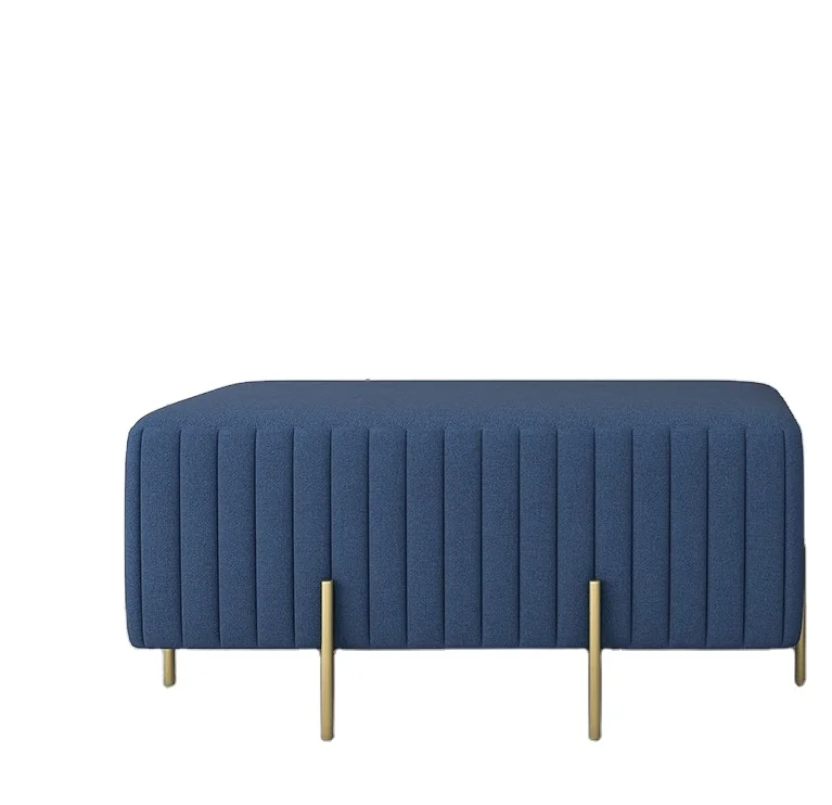 
2021 Velvet Stool Chairs And Ottoman Shoe Stool With Metal Legs 