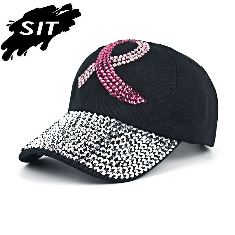 Wholesale Rhinestone Decorated Cap Unique Baseball Caps hats for Women
