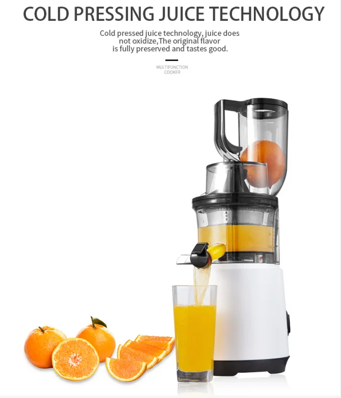 Hot Sale 76mm Wide Caliber Slow Juicer Household Fruits and Vegetables Masticate Juicer Soybean Milk Squeezer