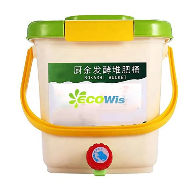 Compost Bin Recycle Compost Aerated Compost Bin Plastic Garden Waste Can Bucket Kitchen Trash Can
