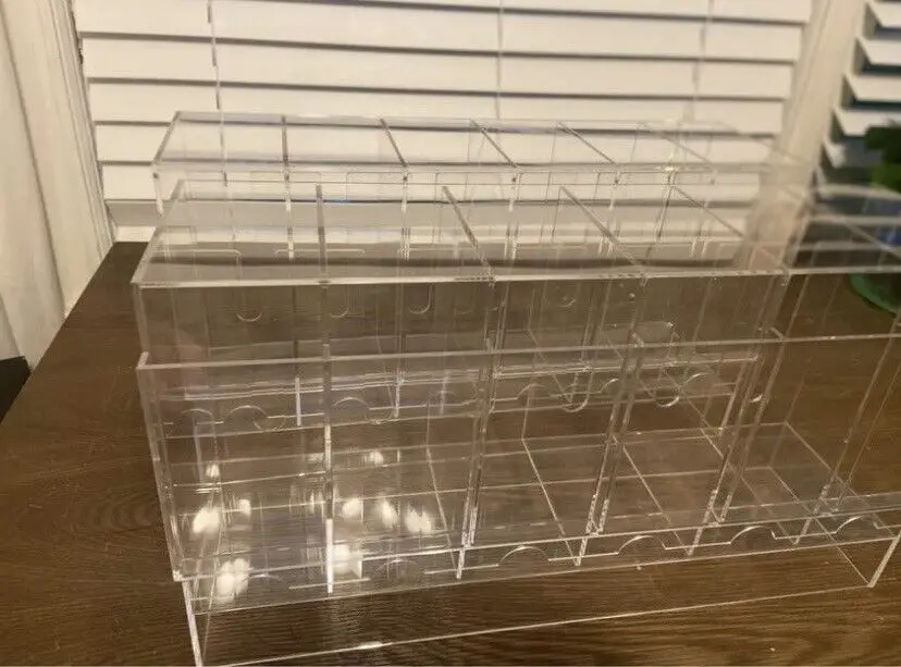 Custom Size Acrylic Pokemoon Pack Display Yugioh ETB MTG Digimon Game Card Holder Hard Plastic Booster Packs Dispenser