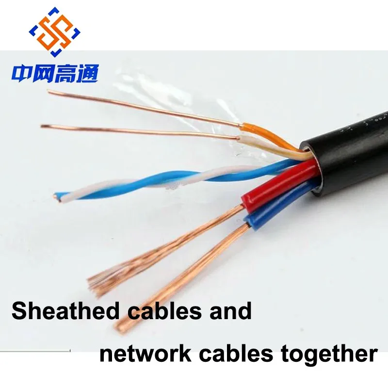 AWG24/AWG26/AWG28 Conductor Diameter and 8 Number of Conductors cat7 flat cable