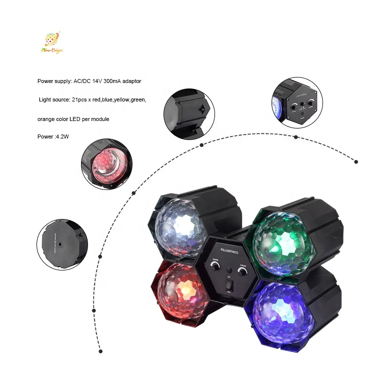  Светодиодный кристаллический мигающий светильник для диджея украшение вечеринки диско-шар