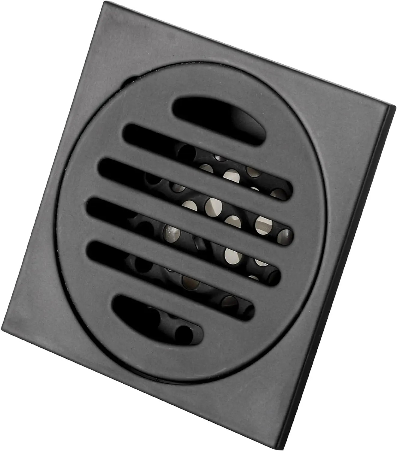 Floor Drain Bathtub Removable Drain Cover for Bathroom Shower Room Square Toilet Garden Strainer Anti-Rust Stainless Steel Black