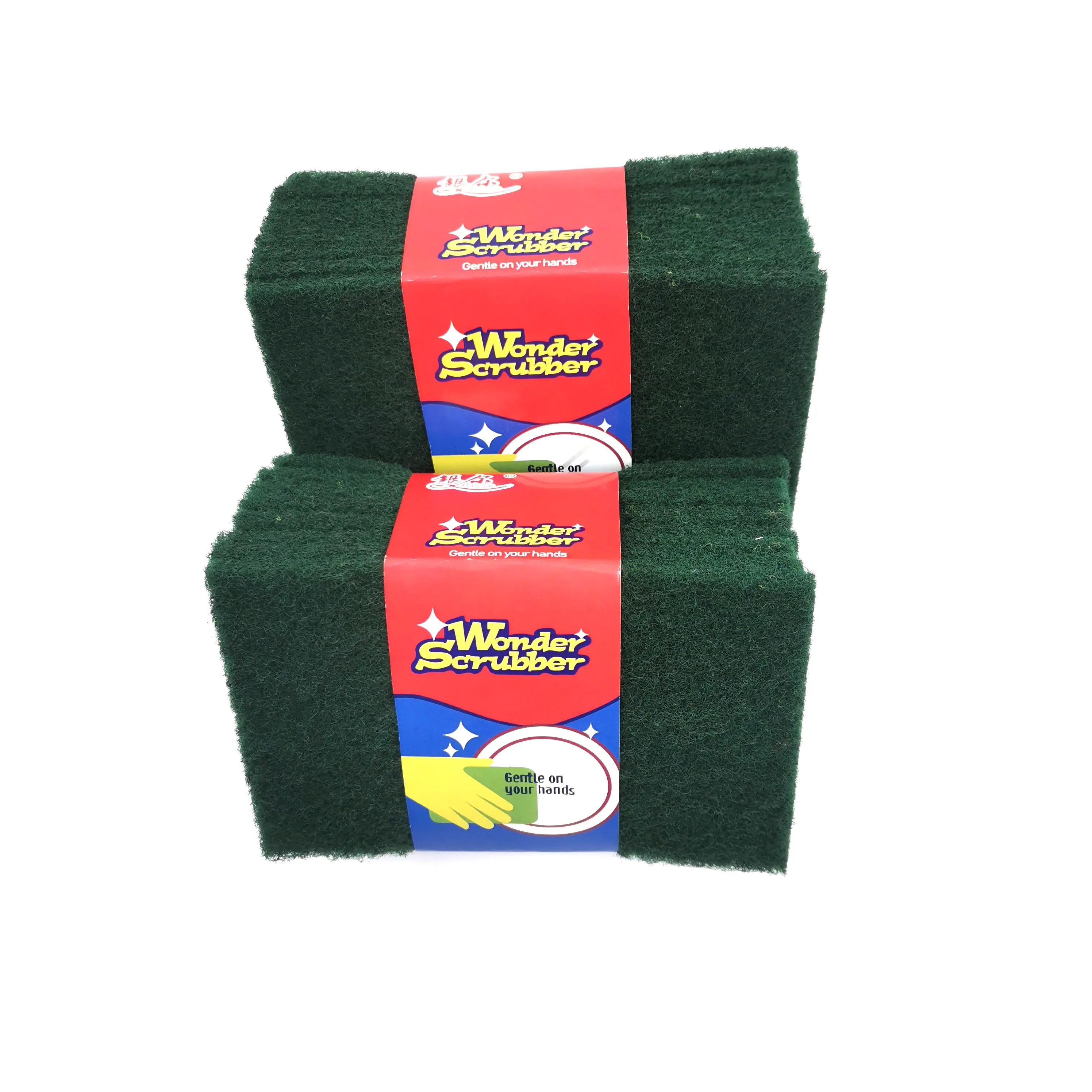  Sponge Scouring Pad Kitchen Factory Direct Supply Green 15*10*0.5 200 Sets YINER