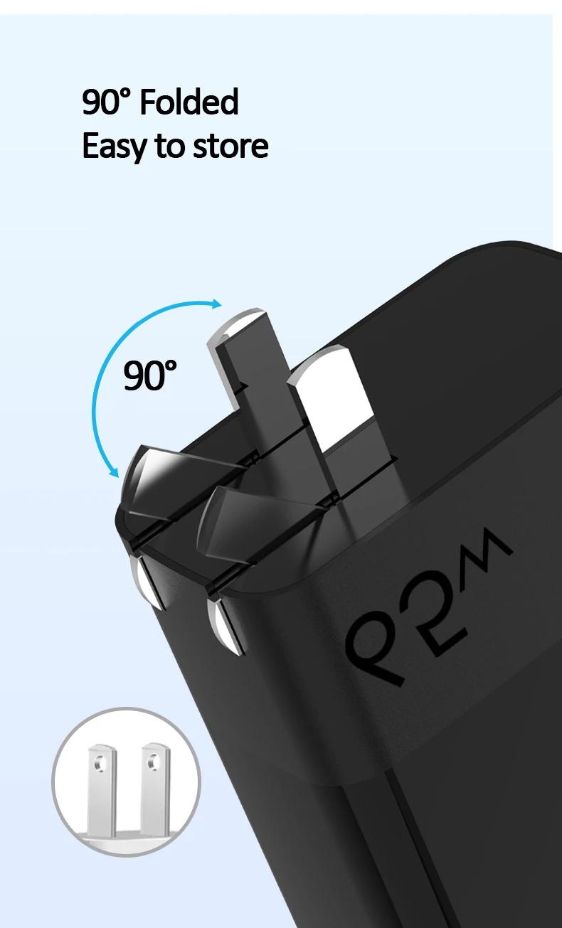 US Folding Plug 3 Ports USB Type C Quick Fast Charging LED Intelligent Digital Display PC Fireproof PD Charger 65W GaN Adapter