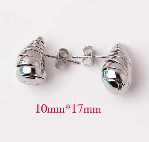 Hot selling melon seed water with drop mango chili earrings for women with copper plated gold size with 925 silver needles