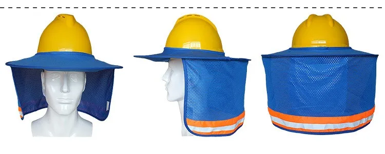 Outdoor Work Cooling Hard Hat Sun Veil Helmet Neck Face Shade Full Brim Mesh Sun Shade Protector Hat Sun Veil