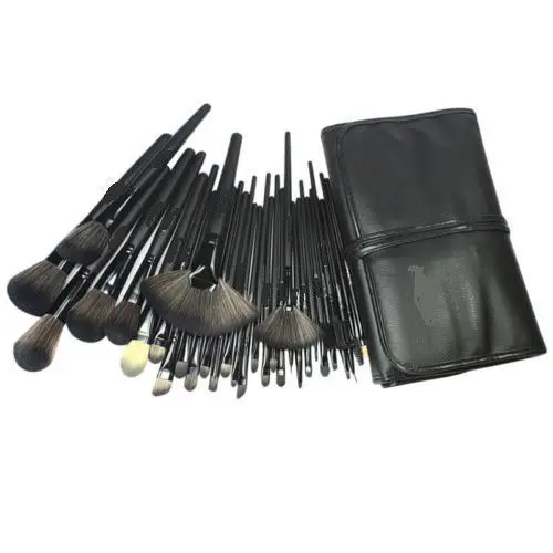 makeup brush set 32 piece Professional Cosmetic Kit + Pouch Bag Case Pincel black pink Private Label Makeup Brush Set