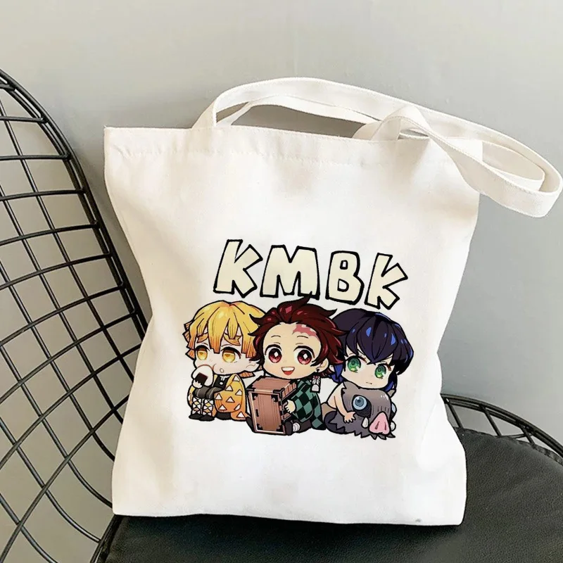 Eco Friendly Japanese Anime Characters Cotton Shopping Canvas Tote Bag with Custom Printed Logo