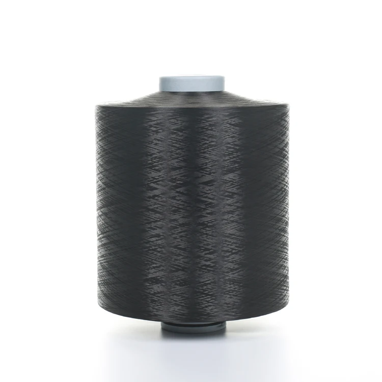 black filament 100% ECO 300D denier DTY Recycled polyester yarn recycled for weaving ribbon