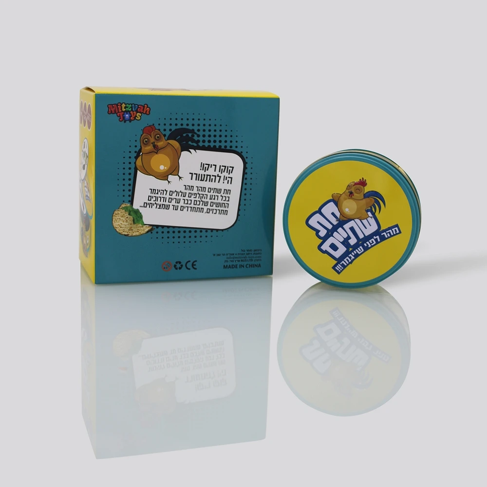 Playing Card Manufacture Low MOQ Custom Circle Game Cards Deck Packed in A Convenient Metal Tin with Your Logo on The Case