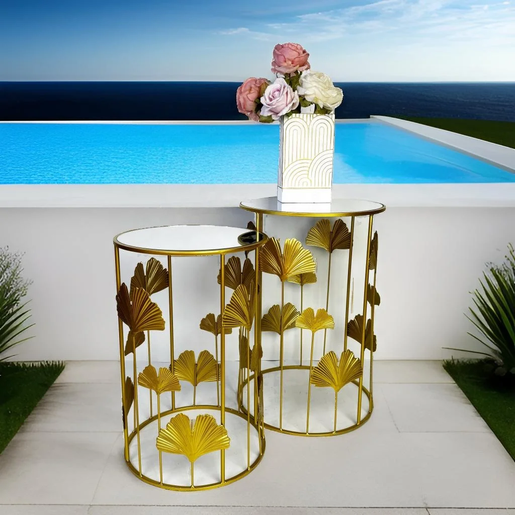Lander Set Of 2 Wholesale Metal Round Coffee Table Custom Gold Decorative Modern Side Table for Living Room