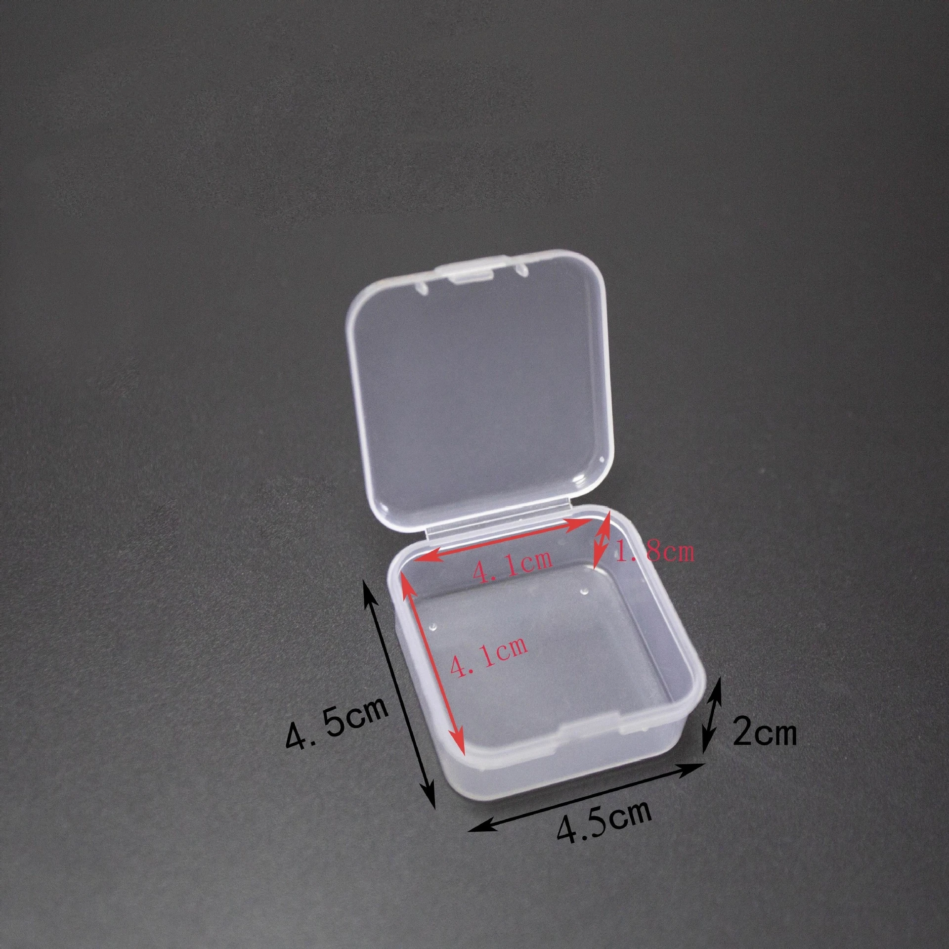 45*45MM  Clear Beads Storage Plastic mini Containers Box for Small Items Crafts
