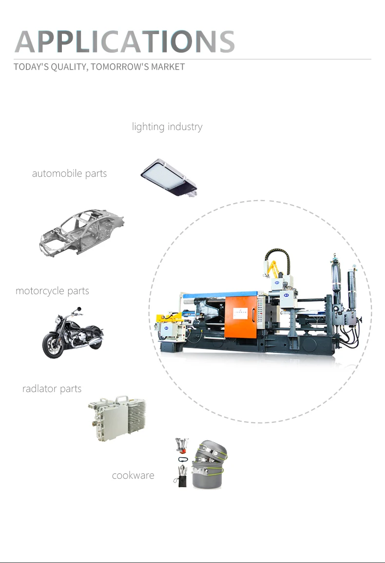 fully automatic die casting Machine for LED light Aluminum Injection molding Continuous Casting Machine controlled by PLC