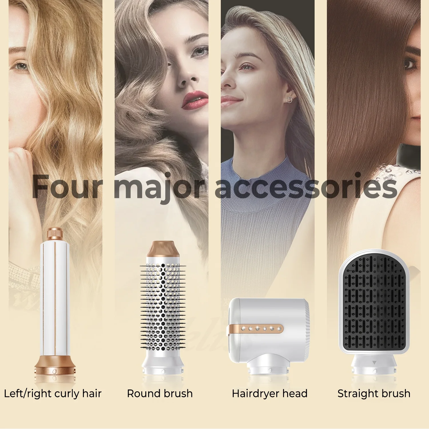 7 In 1 Multi-function Hair Dryer With High Speed Brushless Motor Hot Air Brush Comb Hair Curlers Bldc High Speed Hair Dryer Set