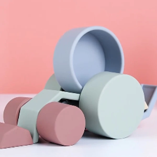 kids stacking blocks toy 5 Layers Silicone sorting and stacking & nesting cups soft baby the first years stack up cup toys