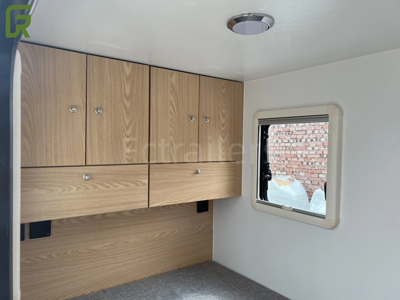 Enclosed Small Camper Trailer Off road overland Caravan Trailer with Double Axle sounds system kitchen electric energy