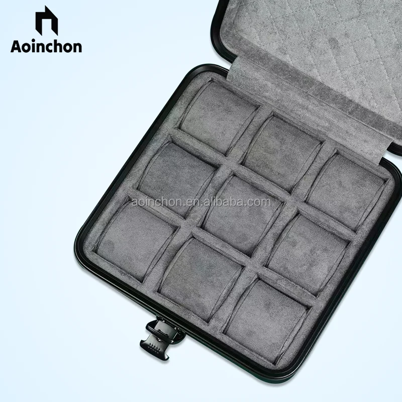 Aluminum Alloy Watch Storage Suitcase Watch Storage Box Waterproof Shockproof Anti-theft Watch Storage Display Cabinet