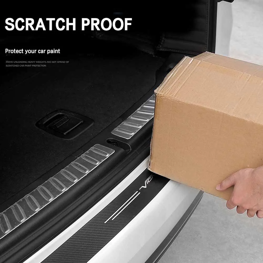 1pc car trunk decorative protective stickers Bumper decoration modification For Ford VIGNALE KUGA ST-Line accessories styling