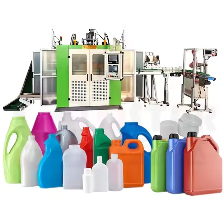 Highshine two double layer 250 300 500ml 1000ml round hdpe chemical bottle extrusion blowing blow moulding molding machine