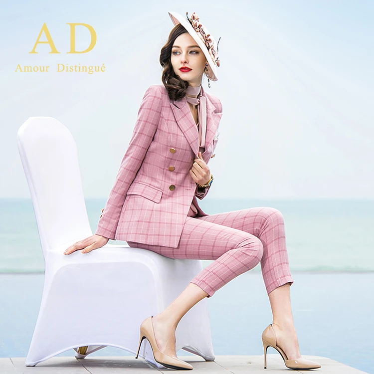 
Stylish Fashion design Formal Women Office Lady business pants Suit Set 
