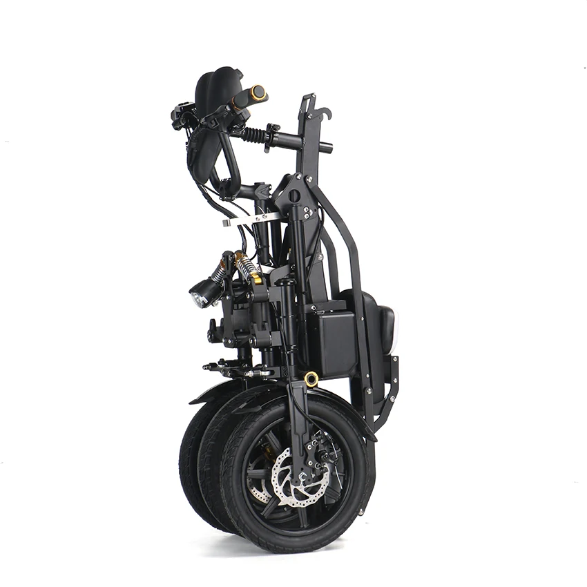 Popular 500w 48v dual battery adult e-trike  folding self-balancing bicycle electric bike 3 wheel e scooter
