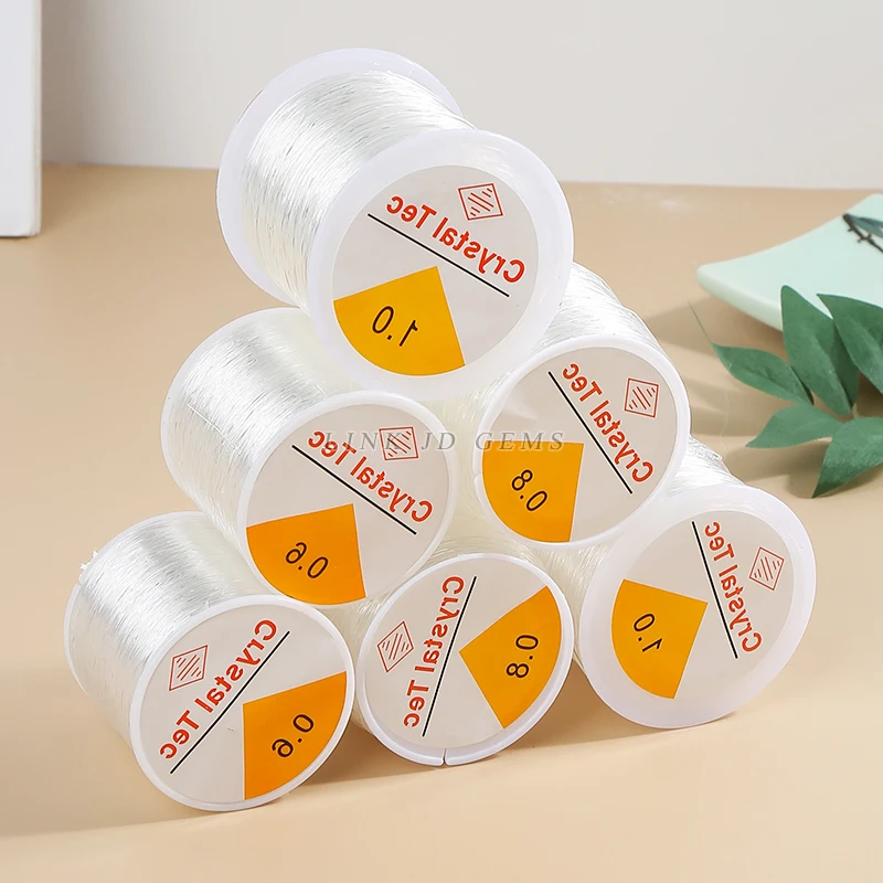 100M/Rolls version 0.4mm-1mm strong stretch crystal elastic Line Stringing beaded string bracelet jewelry material bead string